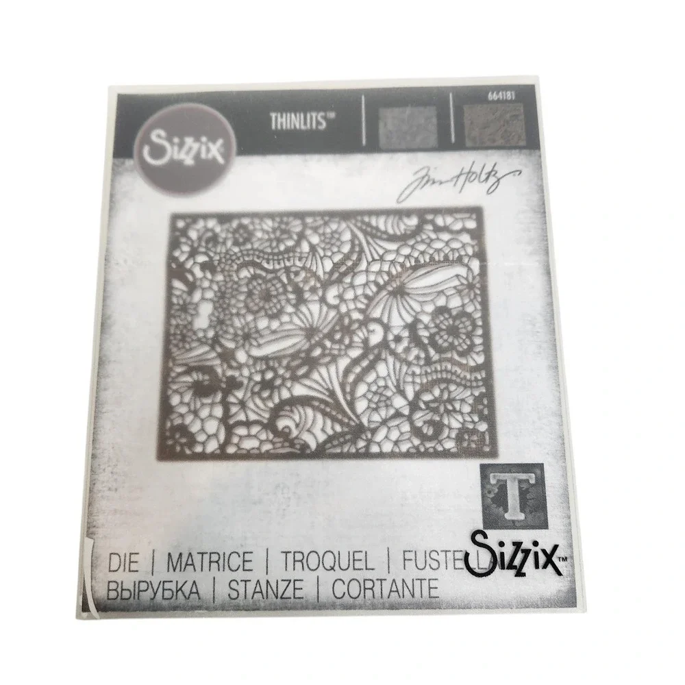 Tim Holtz Sizzix Thinlits Intricate Lace Cutting Die 664181 Cardmaking Craft